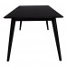 Jídelní stůl rozkládací COPENHAGEN 150-230x90 cm,černý a černý rám