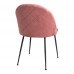 Jídelní židle  GENEVE růžový samet,černé nohy