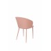 Jídelní židle GIGI WHITE ZUIVER,plast růžový