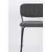 Barová židle s područkami JOLIEN ZUIVER tmavě šedá/nohy černé