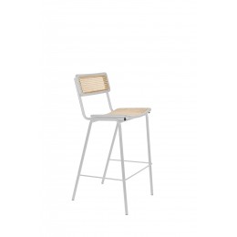 Barová židle JORT ZUIVER 106 cm, šedá ratanová