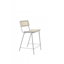 Barová židle JORT ZUIVER 93,5 cm, šedá ratanová