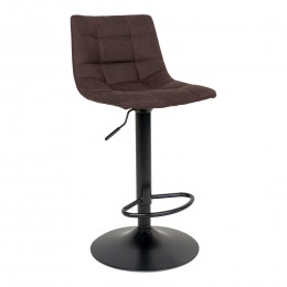 Barová židle MIDDELFART tmavě hnědá, černá podnož