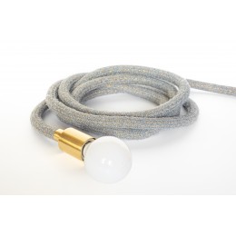 Závěsná lampa LASSO stříbrná stmívatelná, podzimní kabel