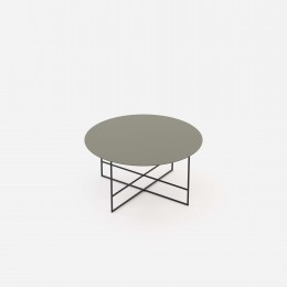 Coffee stolek DOMKAPA Ø40 cm zlatý, černá ocel