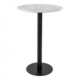 Barový stůl BOLZANO HOUSE NORDIC ø70x105cm,černý kov, mramor