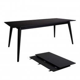 Jídelní stůl rozkládací COPENHAGEN 195-285x90 cm,černý 