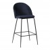 Barový set 2ks židlí LAUSANNE + stůl BOLZANO ø70x105cm,růžová, černý kov