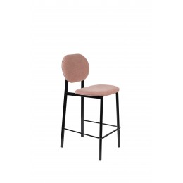 Barová židle SPIKE ZUIVER, růžová látková