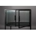 Skleněná vitrína DUTCHBONE BOLI 105x65 cm, černý kov