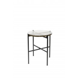 Odkládací stolek VIDRIO DUTCHBONE Ø40 cm, černý kov