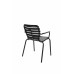 Zahradní kovová jídelní židle VONDEL ZUIVER, černá