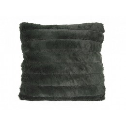 Polštář Stitched Bars Faux Fur PRESENT TIME 45 cm, černý polyester