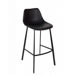 Barová židle FRANKY DUTCHBONE 80 cm, PU černá
