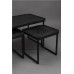 Konferenční stolek WINSTON DUTCHBONE set 2 ks 60 a 50 cm, kov černý