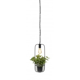 Závěsná lampa/držák na rostliny FLORENCE, kov černý