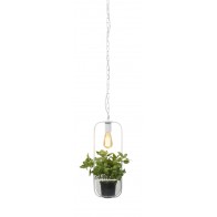Závěsná lampa/držák na rostliny FLORENCE, kov bílý