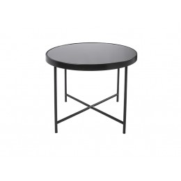 Odkládací stolek kulatý SMOOTH PRESENT TIME Ø60 cm, kov černý