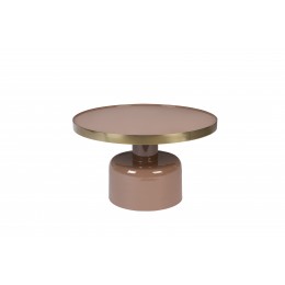 Konferenční smaltovaný stolek GLAM ZUIVER 60 cm, růžový