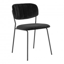 Jídelní židle ALICANTE černý samet, černá podnož
