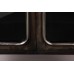 Kovová vitrína WLL JIRO 160x60 cm tmavě šedá, skleněná dvířka