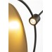 Nástěnná lampa SIRIUS- 2 stínidla 125 cm, kov černý, vestavěná LED, stmívatelná