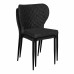Jídelní židle PISA černá PU, černá podnož