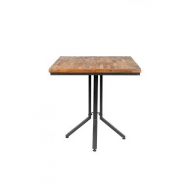Bistro stůl teak a kov MAZE WLL, čtvercový, přírodní