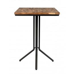 Barový stůl teak a kov MAZE WLL, čtvercový, přírodní