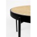 Ratanový konferenční stolek SPIKE Ø67 x36 cm, ZUIVER černý/přírodní
