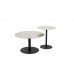 Konferenční stolek SNOW ZUIVER 60 cm, černý/stříbrný