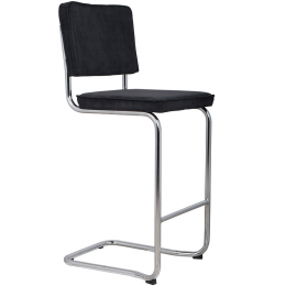 Barová židle RIDGE KINK RIB Zuiver, černá