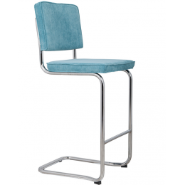 Barová židle RIDGE RIB Zuiver, modrá