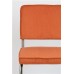 Jídelní židle RIDGE RIB Zuiver oranžová, kartáčovaný rám