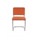 Jídelní židle RIDGE RIB Zuiver oranžová, kartáčovaný rám