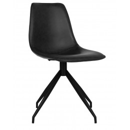 Jídelní židle otočná MONACO House Nordic, ekokůže černá