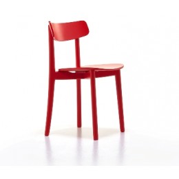 Jídelní židle BABAR CIZETA , dřevo buk červená