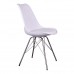 Jídelní židle OSLO House Nordic PU kůže bílá, nohy lesklý chrom
