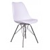 Jídelní židle OSLO House Nordic PU kůže bílá, nohy lesklý chrom