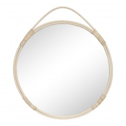 Závěsné ratanové zrcadlo MALO House Nordic,  Ø50 cm
