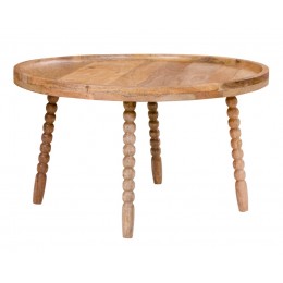 Konferenční stolek JAMMU,  House Nordic,  Ø60 cm, mangové dřevo 