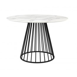 Jídelní stůl kulatý FLORIS WLL Ø104 cm, černý