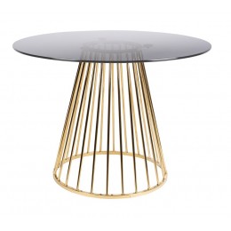 Jídelní stůl kulatý FLORIS WLL Ø104 cm, zlatý