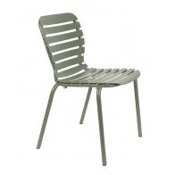 Zahradní kovová jídelní židle VONDEL ZUIVER, zelená, bez područek