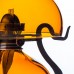 Petrolejová lampa z hutního čistého skla - Hladký ambr