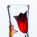 Petrolejová lampa z českého křišťálu ručně zdobená moderními technikami ve stylu tiffany – Tulipány