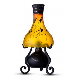 Petrolejová lampa z českého křišťálu ručně zdobená moderními technikami ve stylu Tiffany – Afrika