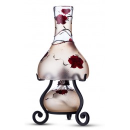 Petrolejová lampa z českého křišťálu ručně zdobená moderními technikami ve stylu Tiffany – Starokvěty