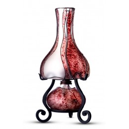 Petrolejová lampa z českého křišťálu ručně zdobená moderními technikami ve stylu Tiffany – Paprsky
