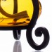 Petrolejová lampa ručně malovaná roztokem zlata a vysokým smaltem - Zlaté lístky